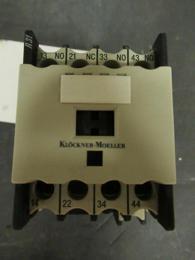 Used KLOCKNER-MOELLER CONTACTOR DIL R 31 600 VAC 15 AMP **WARRANTY INCLUDED!**