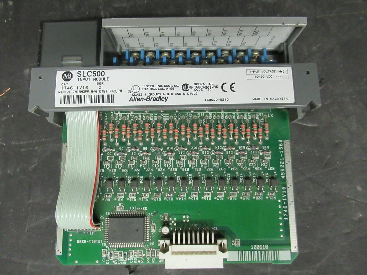 Used ALLEN BRADLEY SLC 500 1746-IV16 DC SOURCE INPUT MODULE SER. C **WARRANTY**