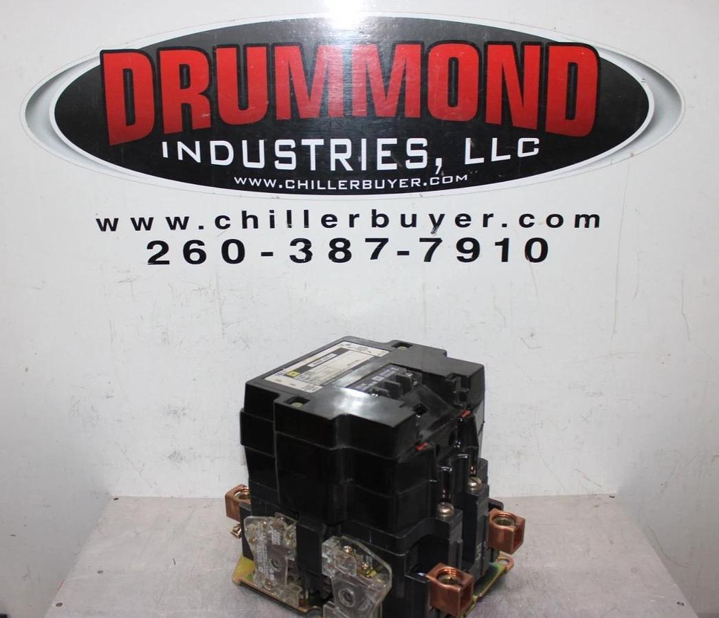 Used SQUARE D CONTACTOR 8502SF01 NEMA SIZE 4 600 VAC 2-POLE COIL: 120V