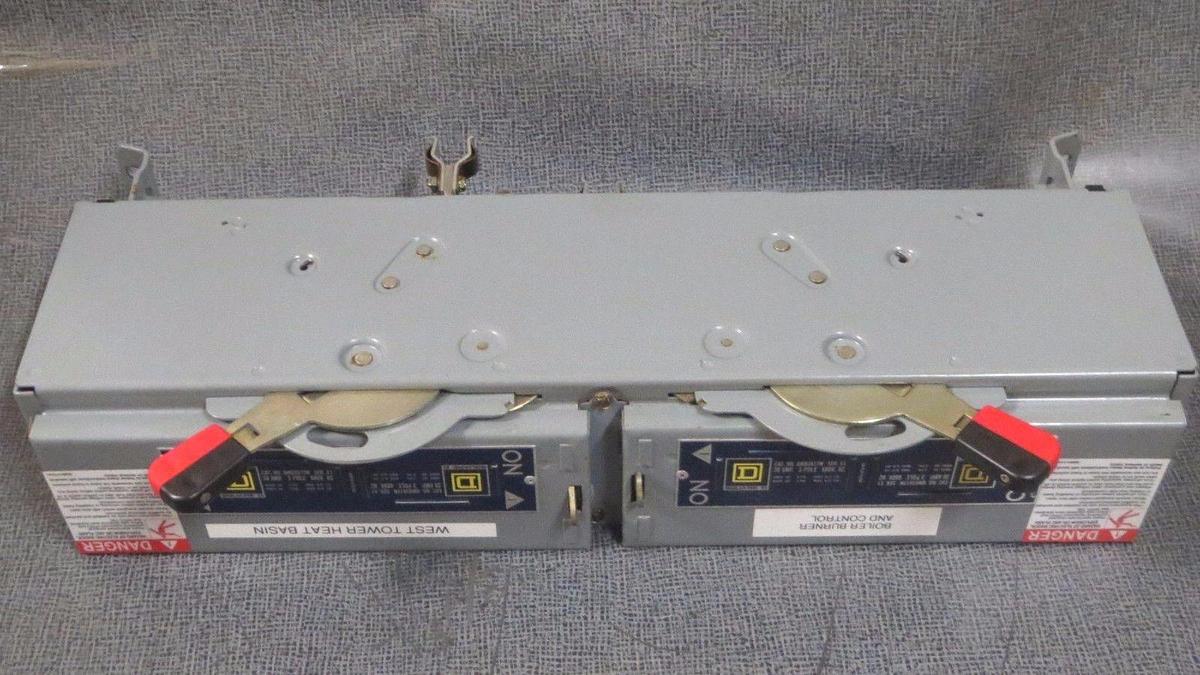 Used SQUARE D DUAL FUSIBLE SWITCH QMB361TW SERIES E1 30 AMP 3 POLE 600 VAC 20 HP