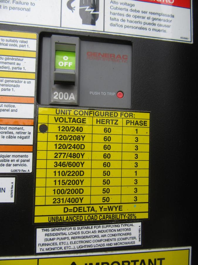 Used 48 KW DIESEL GENERATOR GENERAC 120/240 V FPT 366 HRS SOUND ENCLOSED VIDEO 50 KW