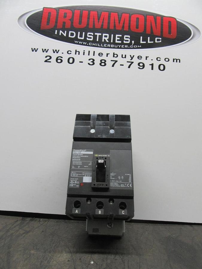 Used SQUARE D POWERPACT CIRCUIT BREAKER QGA32125 125 AMP 240 VAC 3-POLE **WARRANTY**