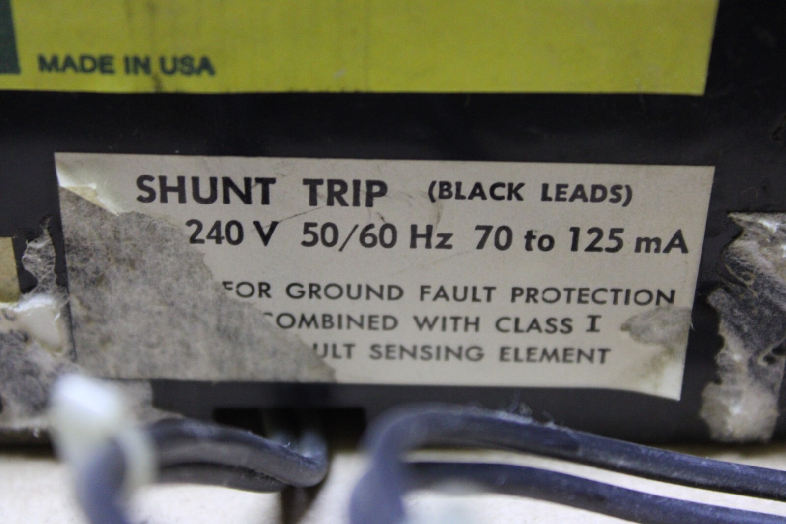 Used SQUARE D CIRCUIT BREAKER KAL361251380 125 AMP 600V 3-POLE W/ AUXILIARY & SHUNT