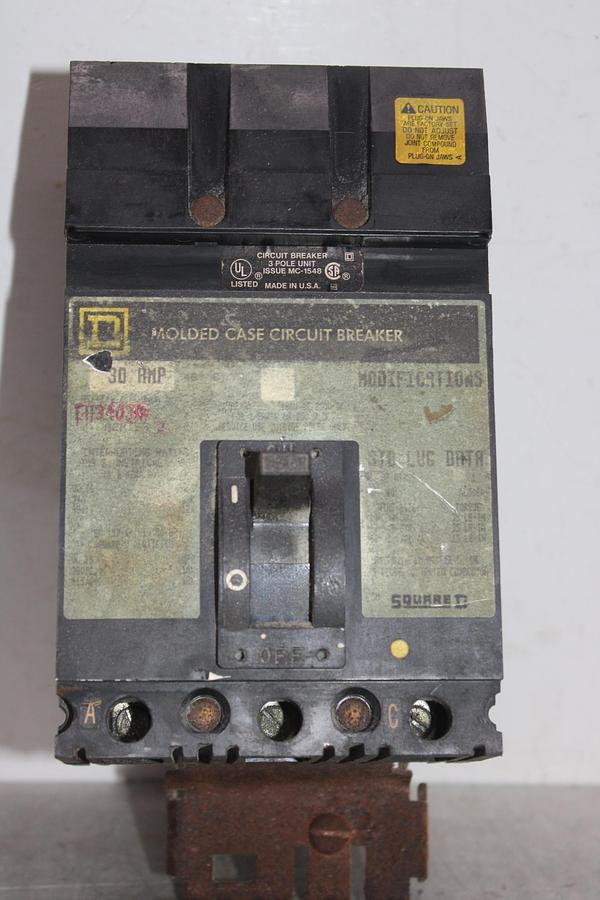 Used SQUARE D I-LINE CIRCUIT BREAKER FA24030BC SERIES 2 30 AMP 480 VAC 2-POLE