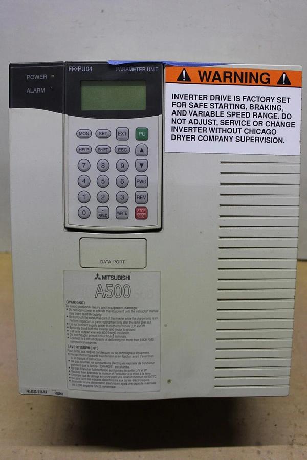 Used MITSUBISHI INVERTER DRIVE A500 FR-A520-5.5K-NA 240 VAC 35.5 AMP **WARRANTY**