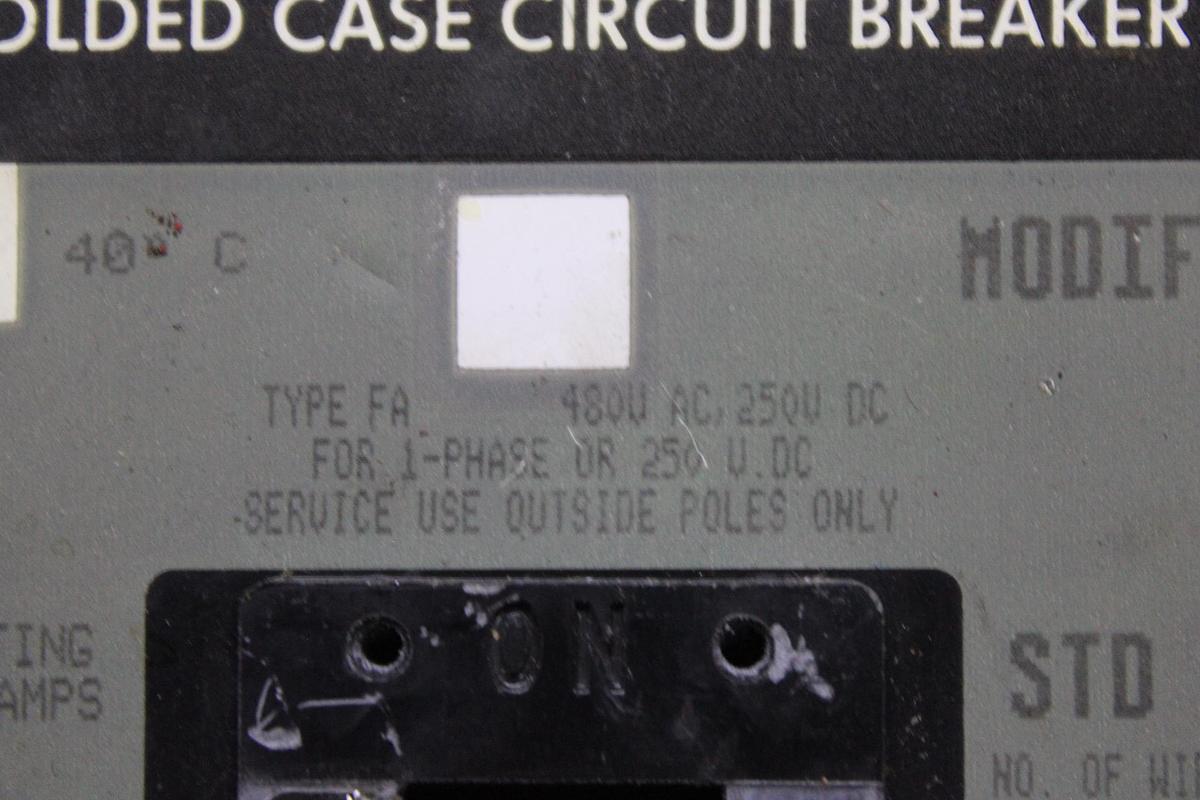 Used SQUARE D I-LINE CIRCUIT BREAKER FA34060 SERIES 2 60 AMP 480 VAC 3-POLE