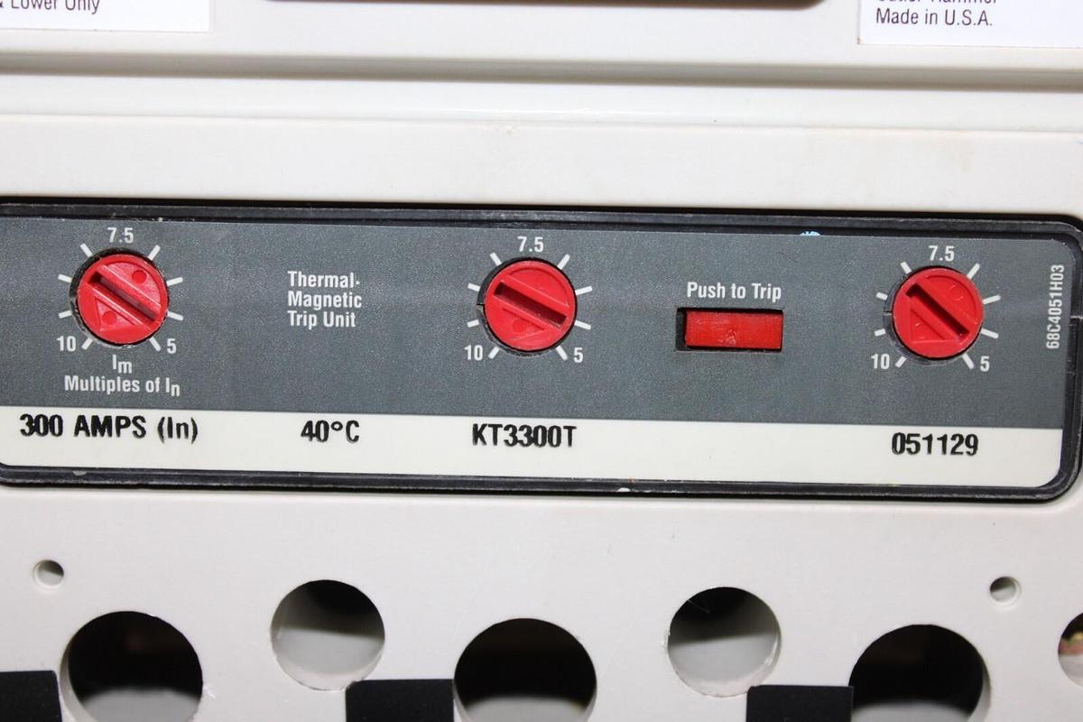 Used CUTLER HAMMER DC BREAKER HKDDC3400F 300 AMP 600 VDC W/ SHUNT TRIP **WARRANTY**