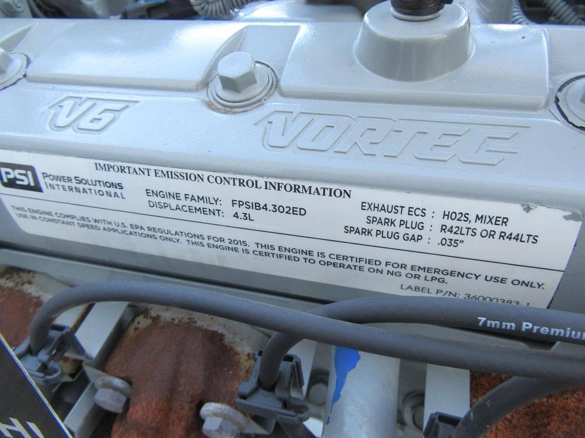 Used 30 KW GENERATOR MTU 4.3 NATURAL GAS LP PROPANE 120/240 VOLT 1 PH 35 KW 40KW 2015