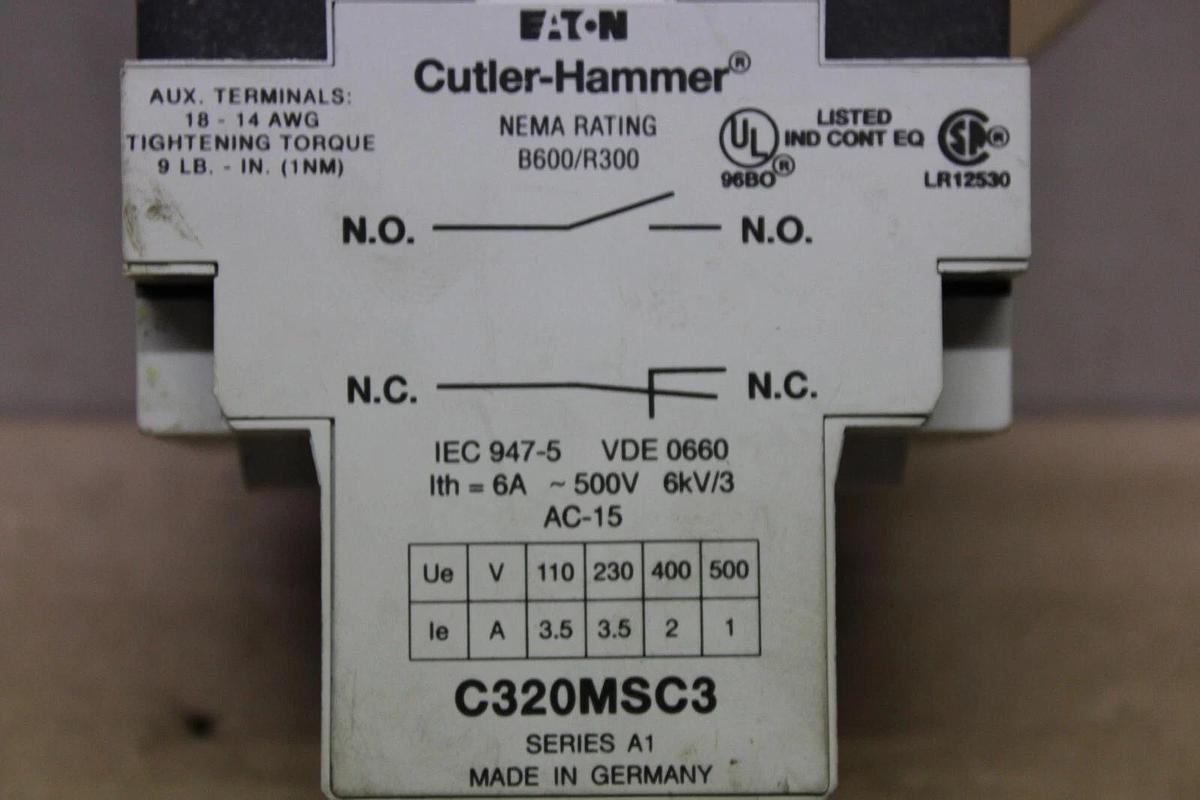 Used CUTLER HAMMER EATON MANUAL MOTOR STARTER A302JN 4-6.3 AMP 600 VAC 5 HP 3-PHASE