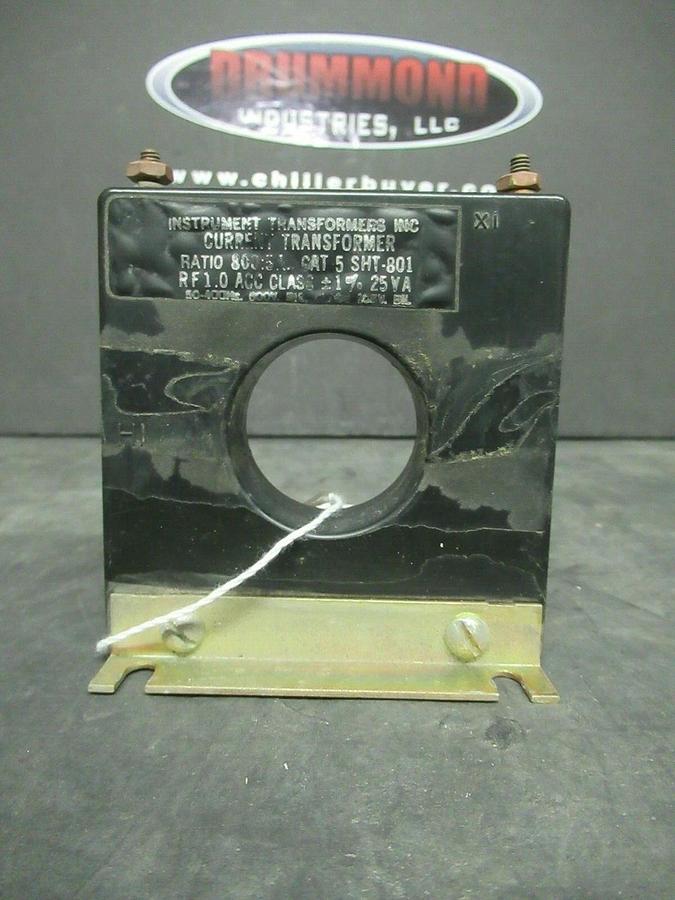 Used INSTRUMENT TRANSFORMERS CURRENT TRANSFORMERS CAT 5 SHT-801 800:5 AMP