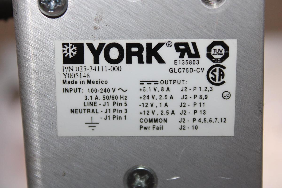 Used YORK CHILLER I/O CONTROL CIRCUIT BOARD 031-02550-000 REV. C