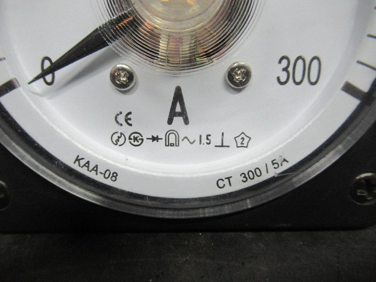 Used LIGHT STAR AMPERAGE METER KAA-08 CT-300/5A 0-300 AMPS **WARRANTY**