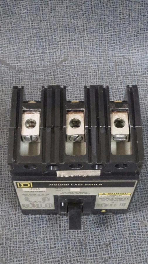 Used SQUARE D MOLDED CASE SWITCH FHP36000MMT 100 AMP 600 VAC 3-POLE **WARRANTY**