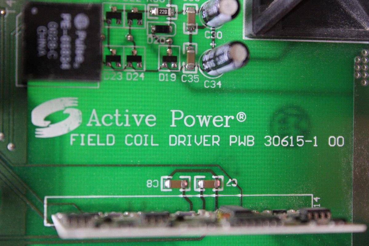 Used ACTIVE POWER DUAL FIELD COIL DRIVER 30615-1 30614-1 REV. A W/ HEAT SINK