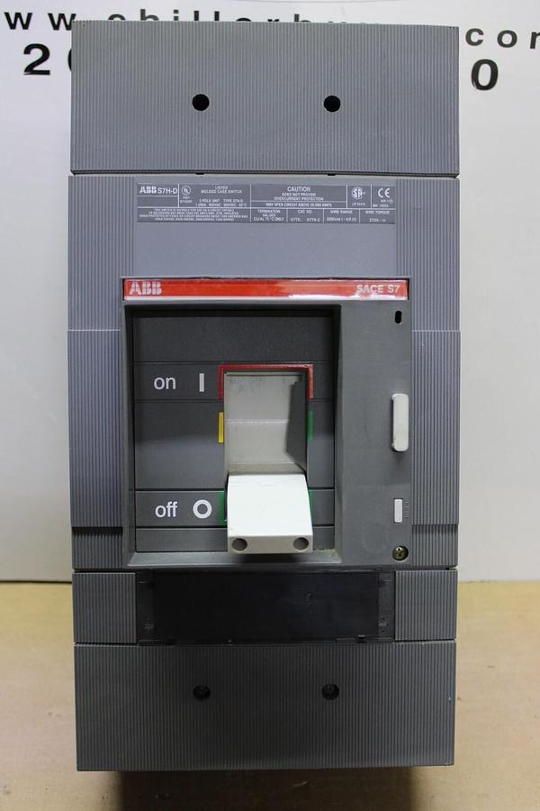 Used ABB MOLDED CASE SWITCH SACE S7H-D 1200 AMP 600 VOLT 3-POLE SACE S7