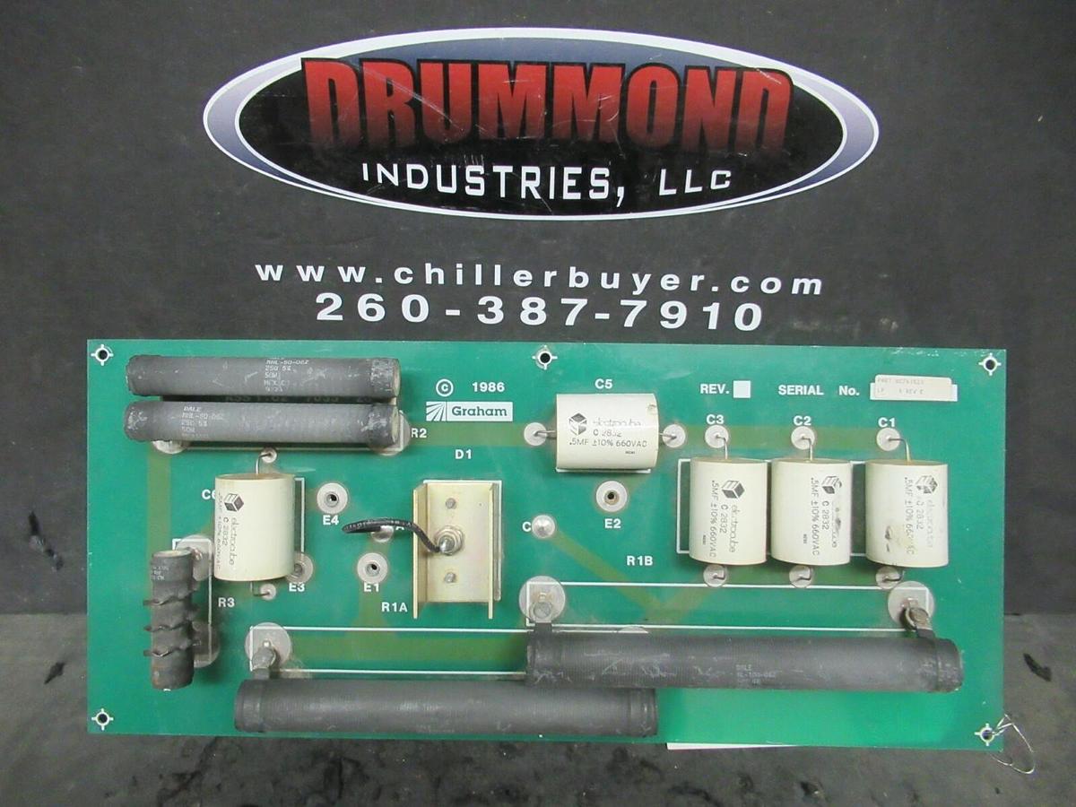 Used GRAHAM 02763523 REV E CHOPPER SNUBBER PCB CIRCUIT BOARD 02-7635-23 35-0746-00 F