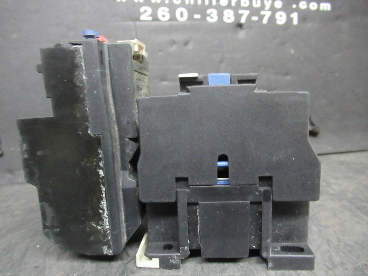 Used TELEMECANIQUE STARTER LC1D1206 W/ OVERLOAD RELAY LR2-D1312 25 AMP 600 VAC 10 HP