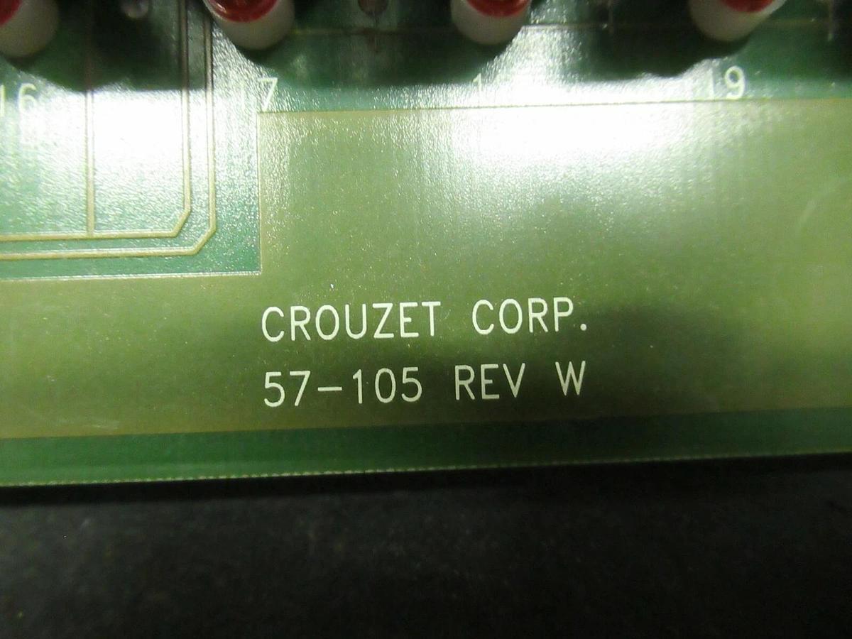 Used CROUZET CORP. 24 SLOT RELAY BOARD 57-105 REV. W PB-24