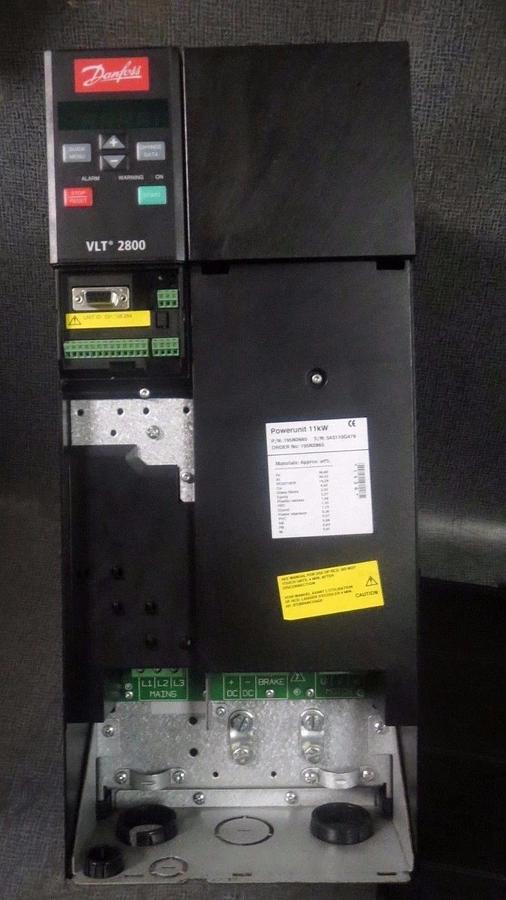 Used DANFOSS VARIABLE SPEED DRIVE VLT 2800 380-480V 15 HP 18.3 KVA MODEL: 195N1109