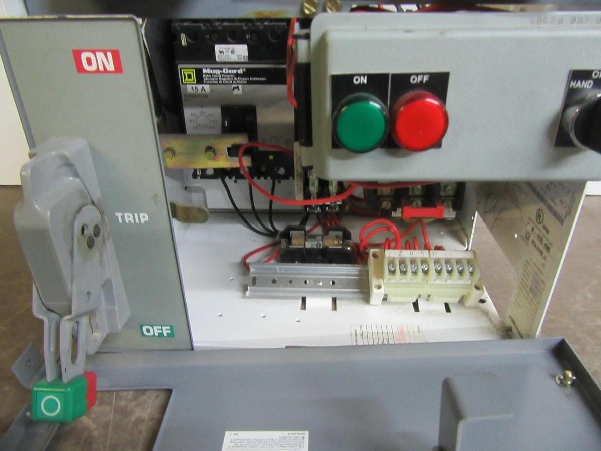 Used SQUARE D MODEL 6 MCC BUCKET NEMA SIZE 1 15 AMP 12" FA100-3MC6 W/ 8536SCO3S