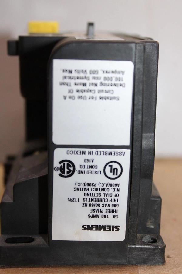 Used SIEMENS SOLID STATE OVERLOAD RELAY 958DA32A 50-100 AMP **WARRANTY**