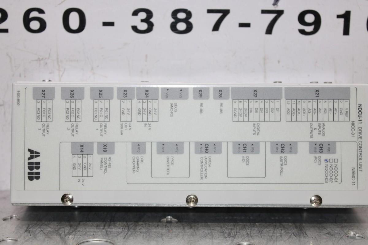 Used ABB VFD DRIVE CONTROL UNIT NDCU-11K 64053400B **WARRANTY INCLUDED**