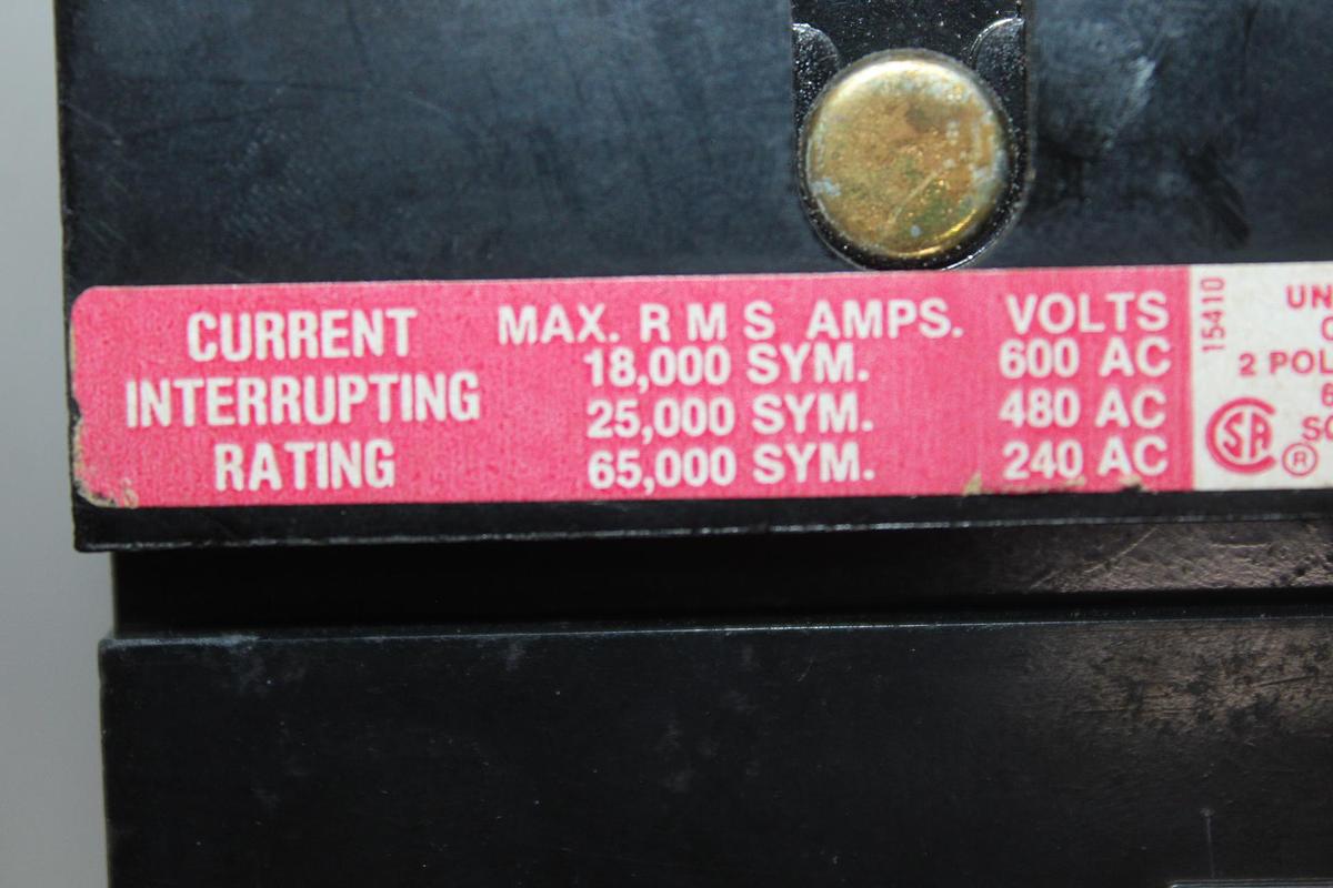 Used SQUARE D I-LINE CIRCUIT BREAKER FA34015 15 AMP 480 VAC 3-POLE