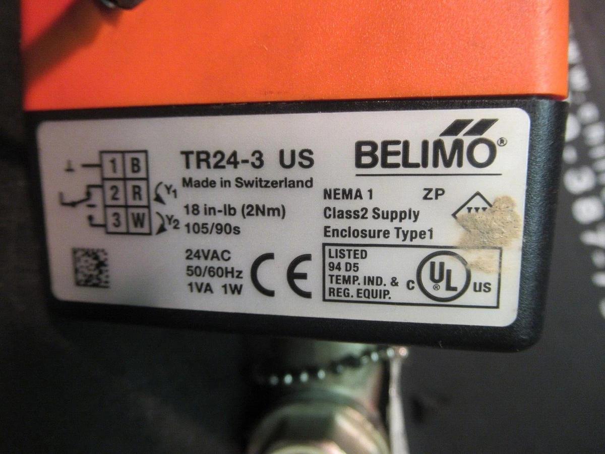 Used BELIMO FLOATING NON-SPRING RETURN ACTUATOR TR24-3 24 VAC 1 WATT 600 PSI