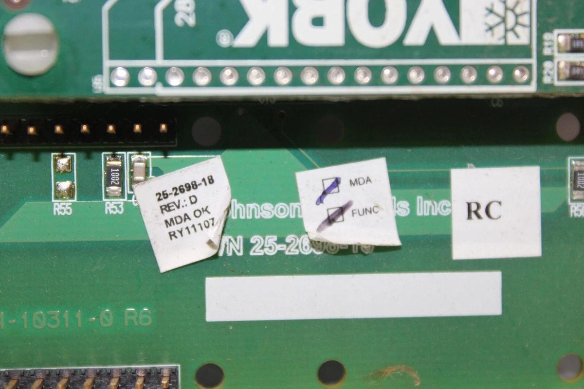 Used YORK HVAC CHILLER GATEWAY CARD 25-2698-18 REV. D W/ 25-2783-90001 REV. F