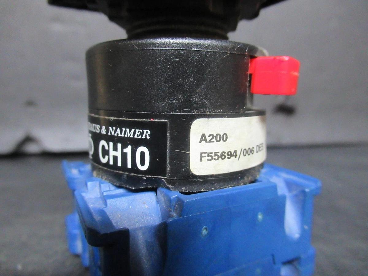 Used KRAUS + NAIMER ROTARY SWITCH CH10 A200 F55694/006-DES 600 VAC 20 AMP 5 HP