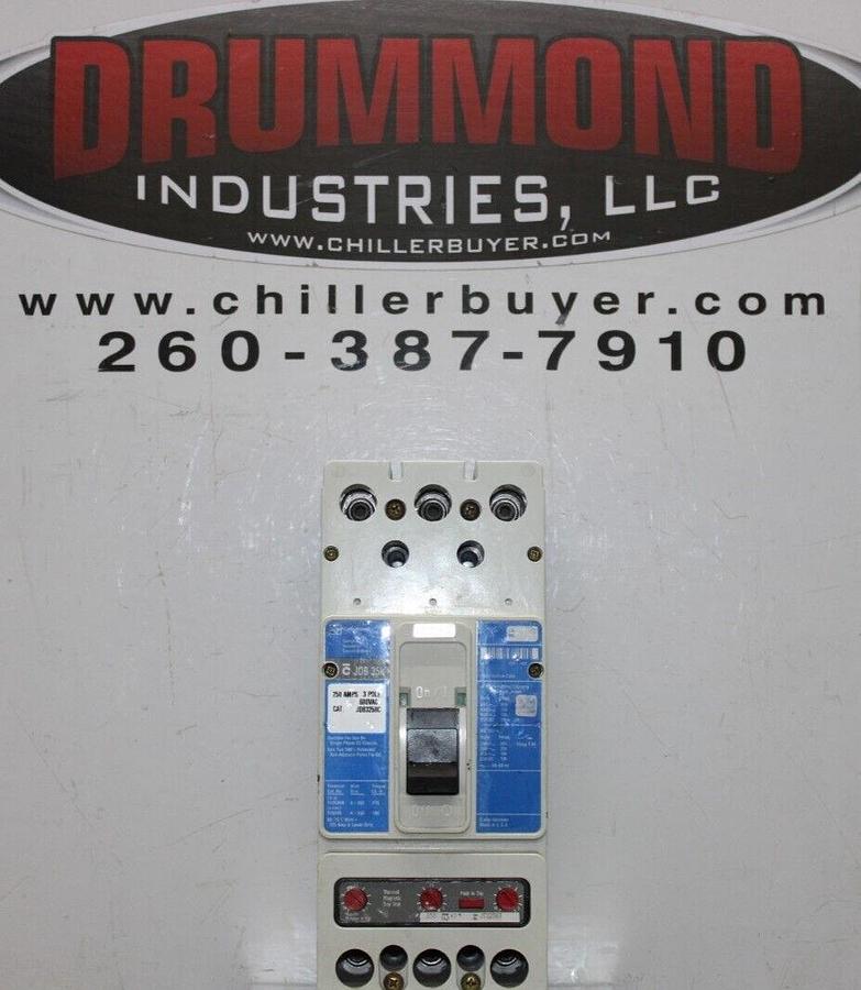 Used CUTLER HAMMER CIRCUIT BREAKER JDB3250C 250 AMP 600 VAC 3-POLE ADJUSTABLE TRIP