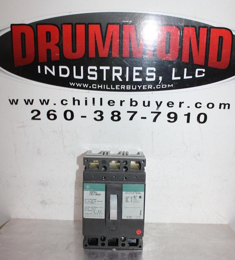 Used GENERAL ELECTRIC CIRCUIT BREAKER TED134020 20 AMP 480 VAC 3-POLE *WARRANTY*