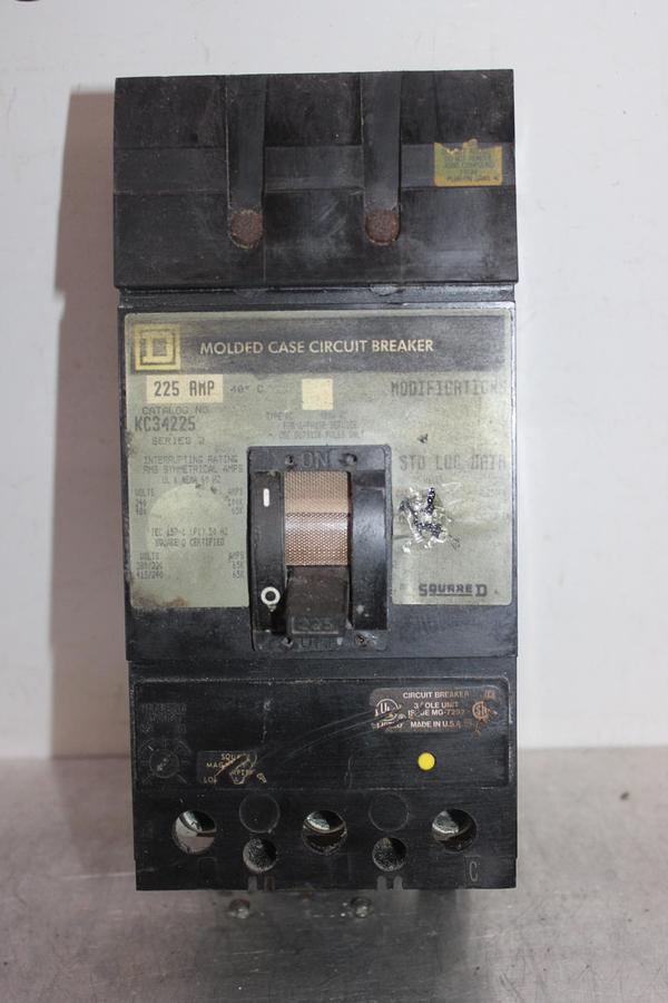 Used SQUARE D I-LINE CIRCUIT BREAKER IK36200 200 AMP 600 VAC 3-POLE