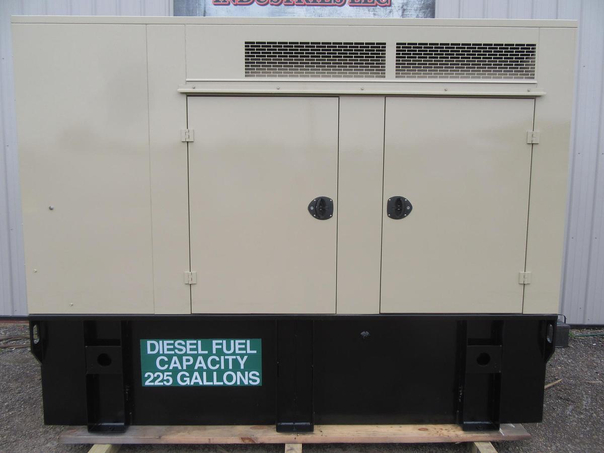 Used 60 KW DIESEL GENERATOR KATOLIGHT 120/240V RE-CONNECTABLE SOUND ENCLOSED 204 HRS
