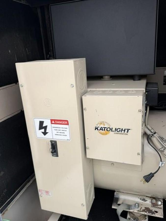 Used 60 KW DIESEL GENERATOR KATOLIGHT 120/240V RE-CONNECTABLE SOUND ENCLOSED 593 HRS