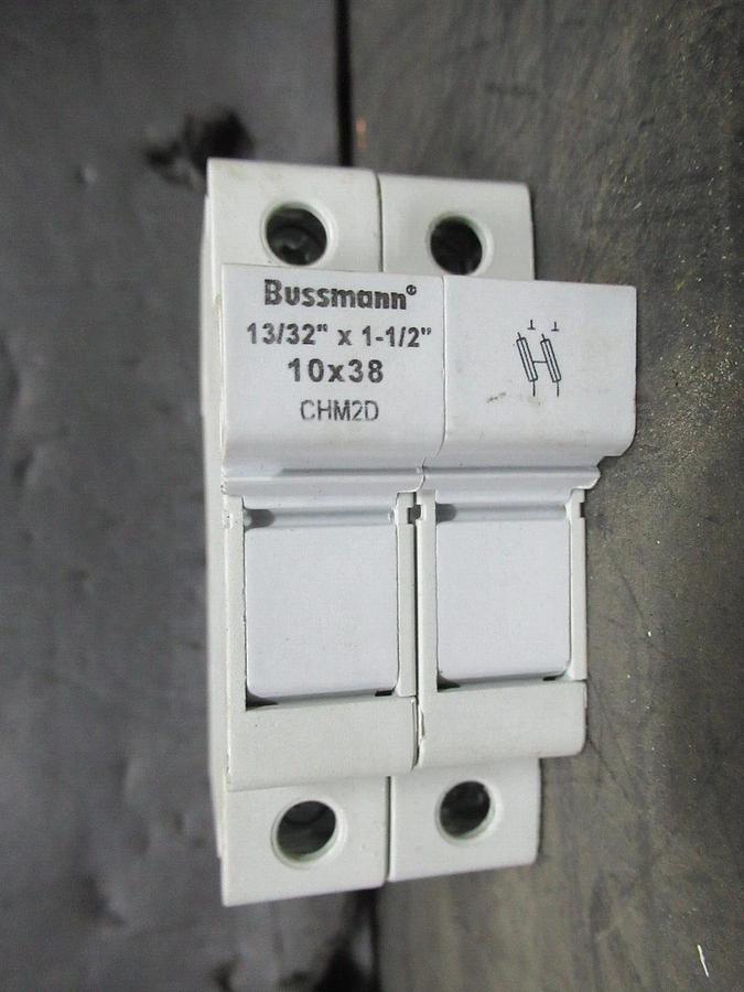 Used LOT OF 2 BUSSMANN FUSE HOLDER CHM2D 13/32"X1-1/2" 10X38 600 VOLT 30 AMP