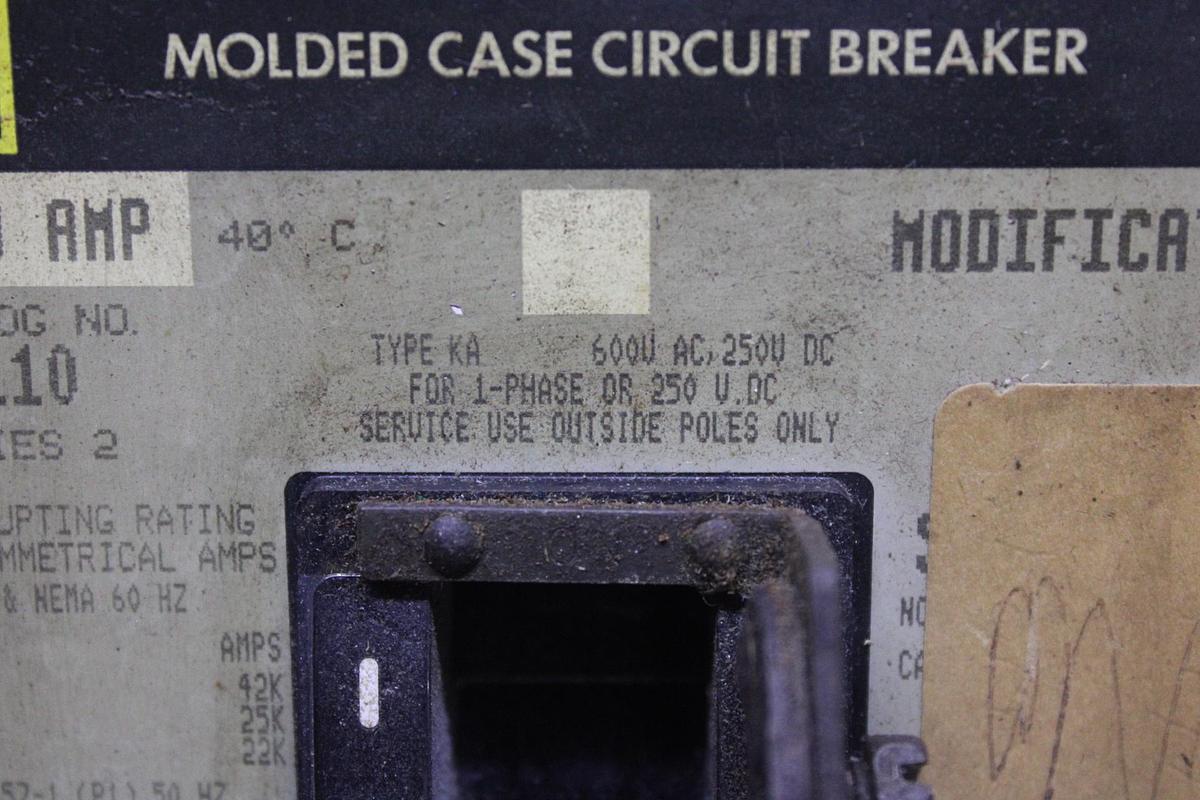 Used SQUARE D I-LINE CIRCUIT BREAKER FA36020 20 AMP 600 VAC 3-POLE