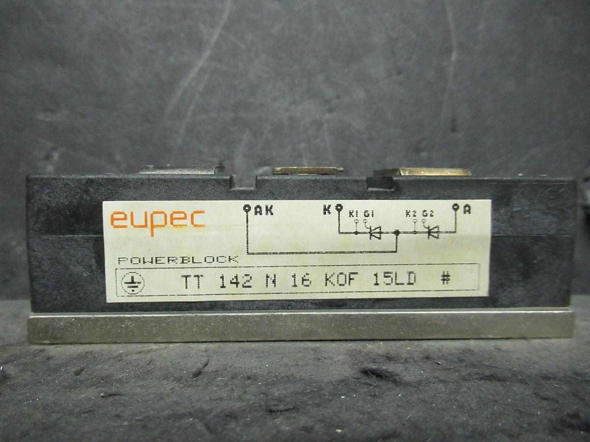 Used EUPEC POWERBLOCK TT142N16KOF POWER MODULE TT 142 N 16 KOF 15LD TRANSISTOR