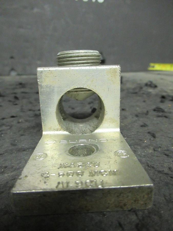 Used (3) QTY BURNDY KA34U 1 (SINGLE) BARREL MECHANICAL CONNECTOR LUG TAP 500 MCM - 4