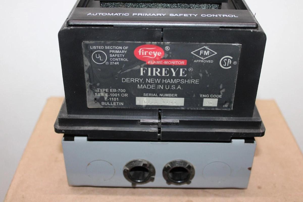 Used FIREYE FLAME MONITOR EB-700 W/ ED510 DISPLAY MODULE **WARRANTY INCLUDED**
