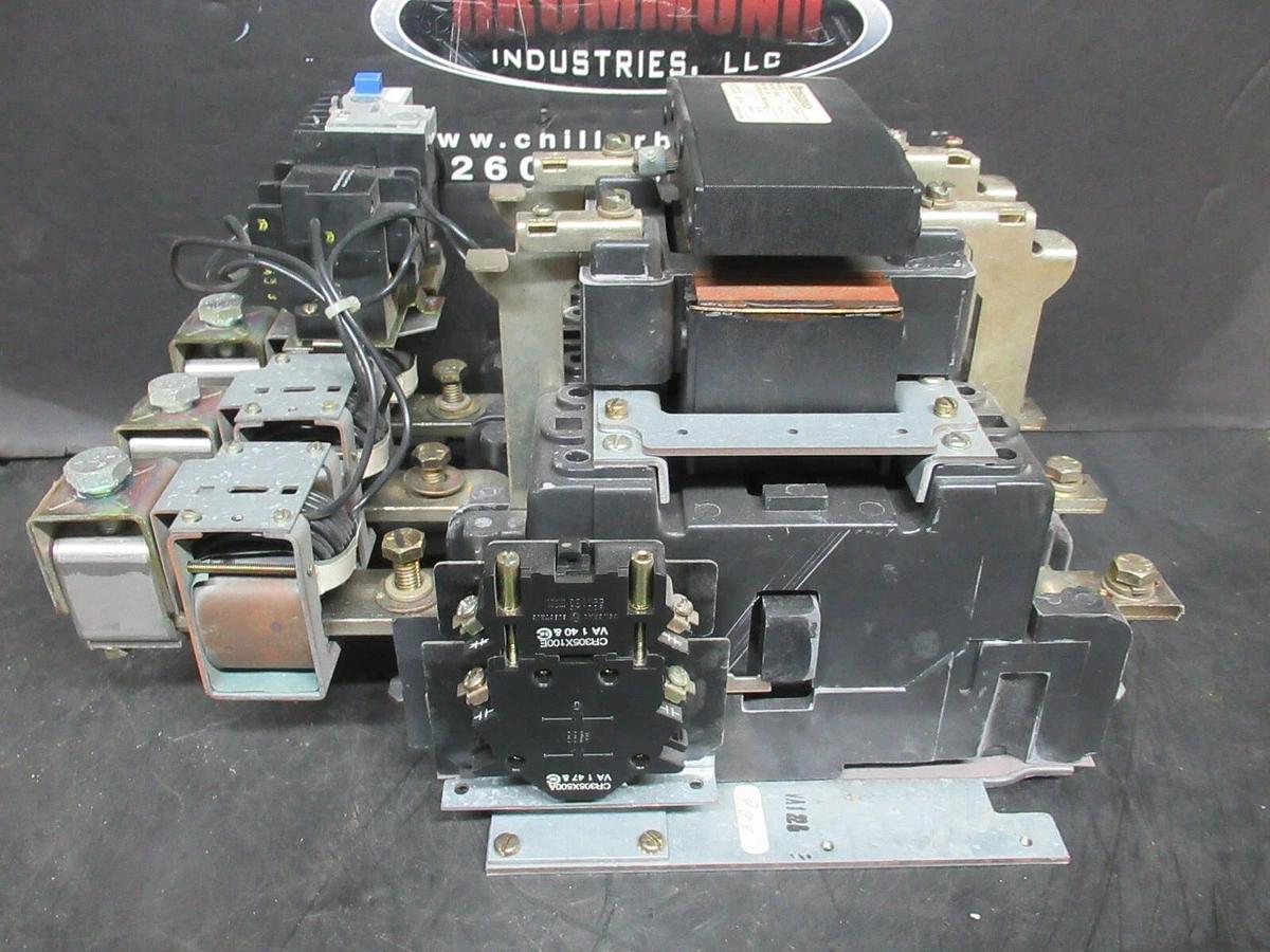 Used GE NEMA 5 STARTER CR306GXQ004BJH 600 VAC 270 AMP 200 HP 3-PHASE W/ CR324GXQS