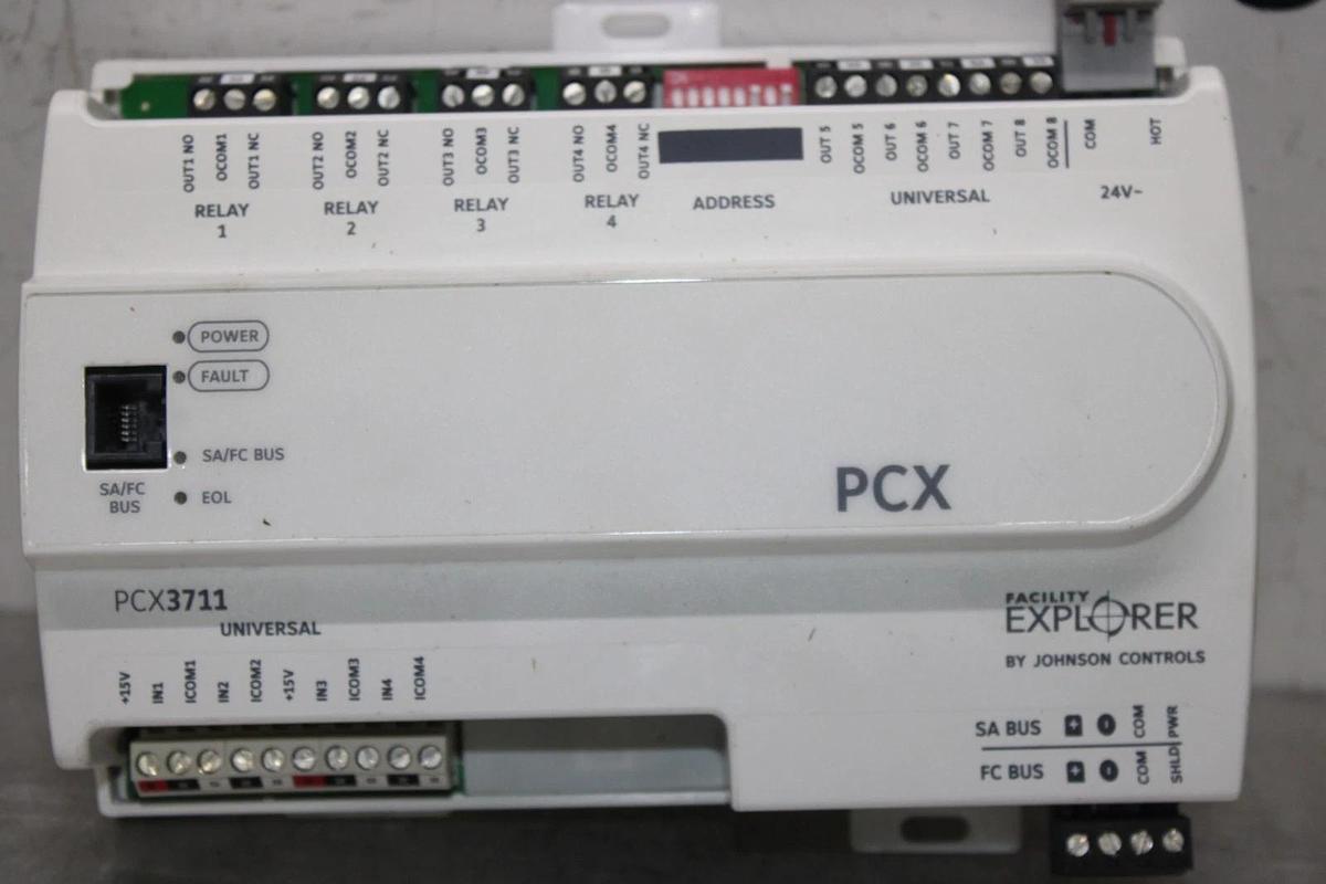 Used JOHNSON CONTROLS PCX UNIVERSAL CONTROLLER PCX3711 FX-PCX3711-0 REV. U
