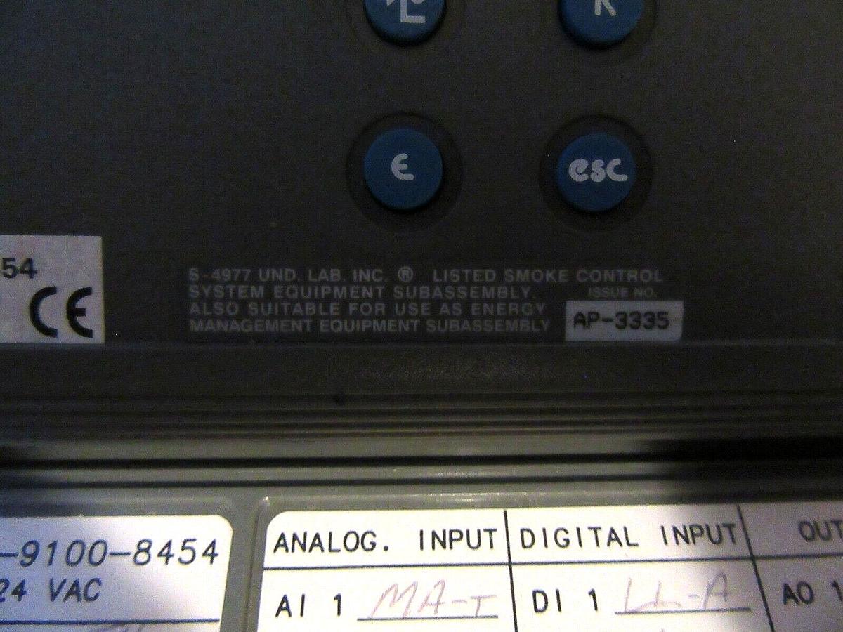 Used JOHNSON CONTROLS / METASYS DX-9100-8454 EXTENDED DIGITAL CONTROLLER 24 VAC