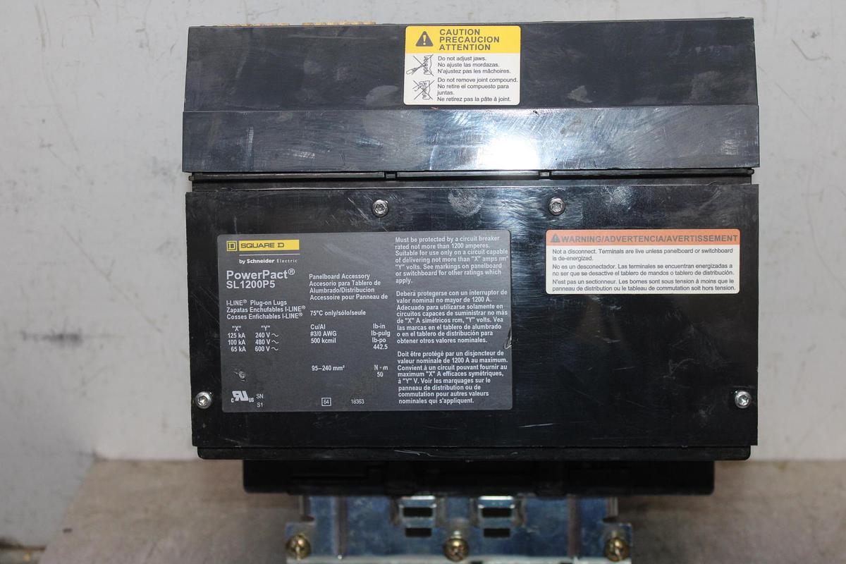 Used SQUARE D POWERPACT I-LINE CIRCUIT BREAKER MGA36800 800 AMP 600 VAC 3-POLE