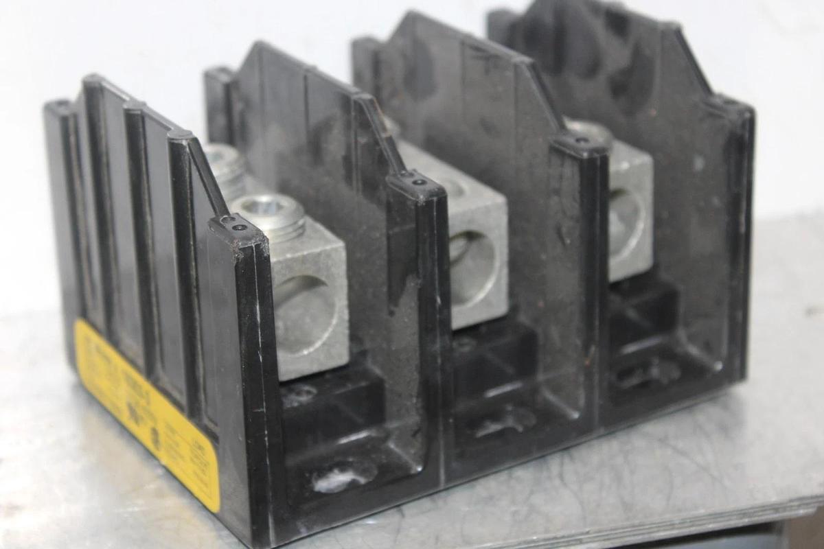 Used BUSS POWER DISTRIBUTION LUG 16303-3 3-POLE 310 AMP 600 VOLT CU/AL WIRE
