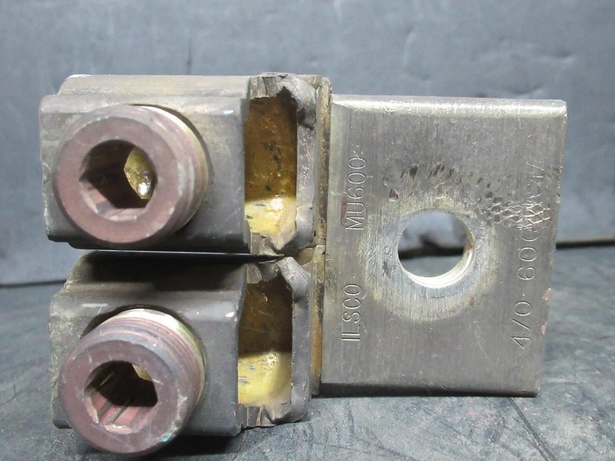 Used ILSCO MECHANICAL LUG MU600 4/0-600MCM **WARRANTY INCLUDED**