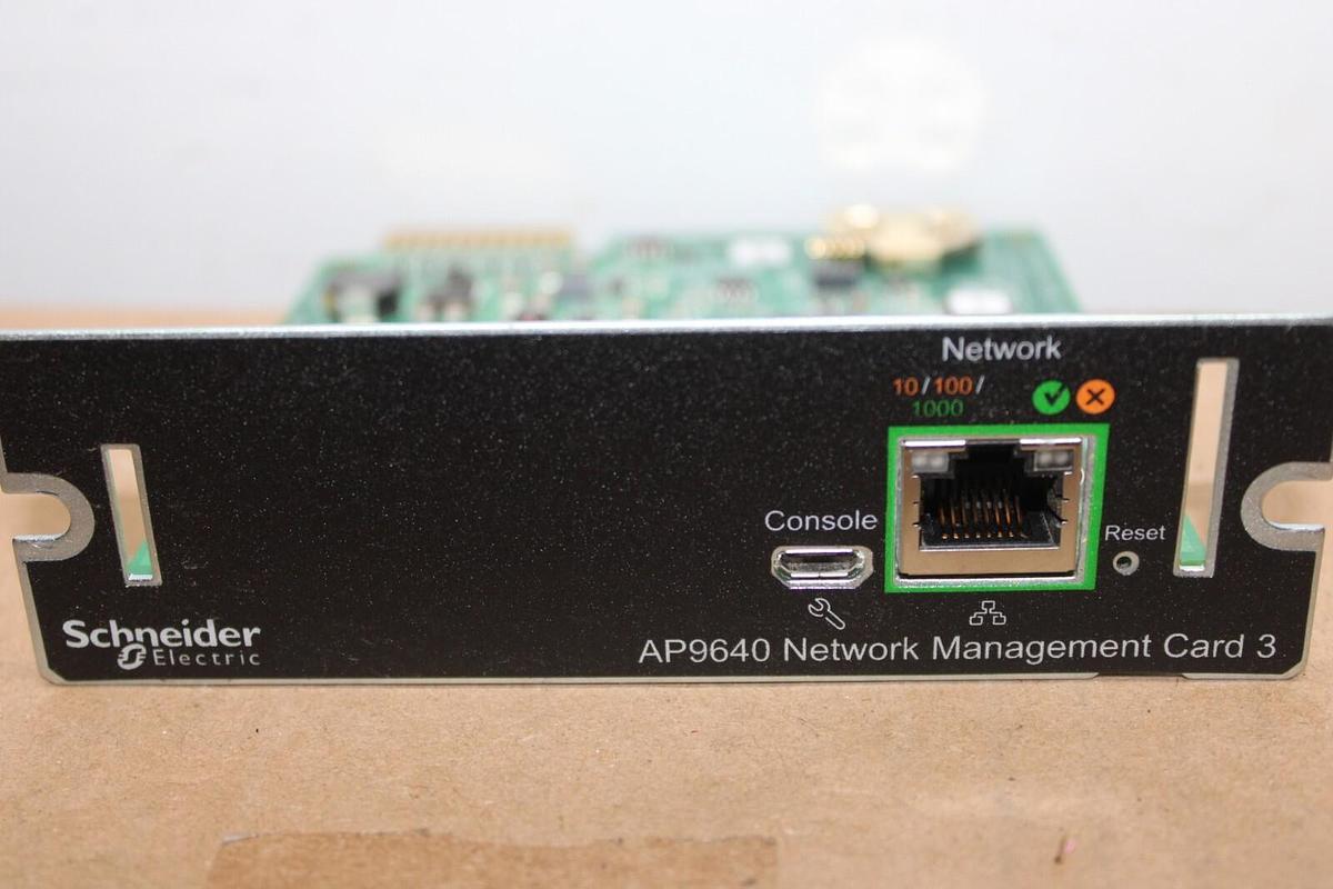 Used SCHNEIDER UPS AP9640 NETWORK MANAGEMENT CARD 640-7192E-Z REV. 05 **WARRANTY**