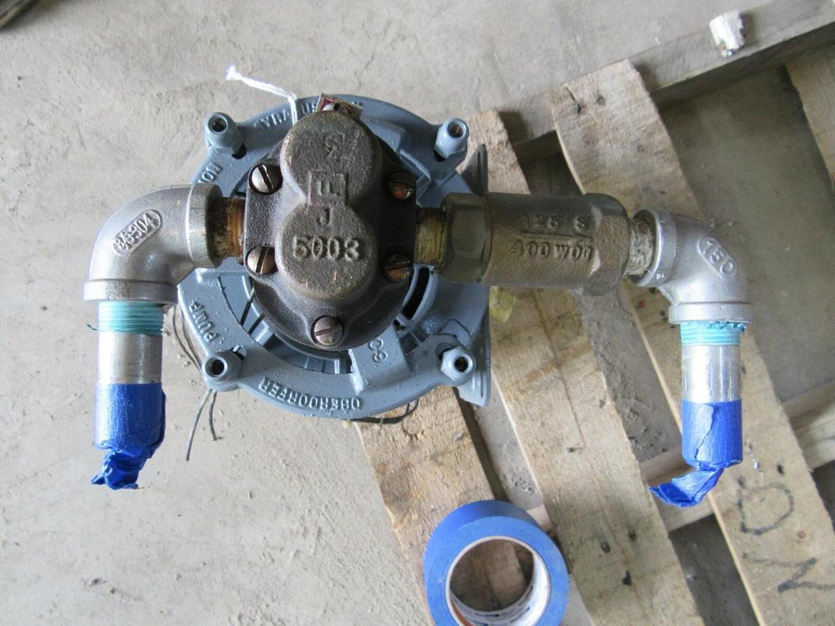Used ORBERDORFER BRONZE GEAR PUMP 991-32 W/ MARATHON NO-G063 MOTOR 0.5HP 460V 3-PHASE