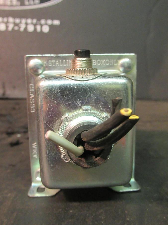 Used 0.075 (75 VA) RIB DRY CONTROL TRANSFORMER 120 VAC PRI TO 24 VAC SEC TR75VA001