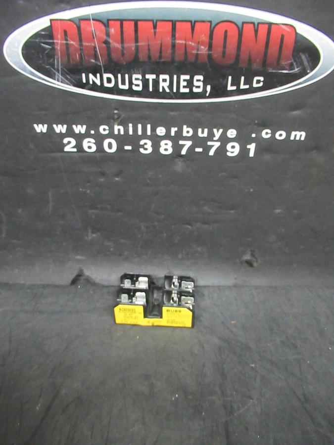 Used BUSSMANN FUSE HOLDER BC6032SQ 3-POLE 600 VAC 30 AMP CLASS CC CC60030-2SQ